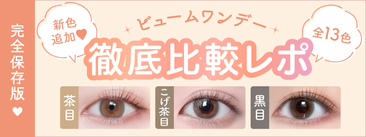 ビュームワンデー徹底比較レポ